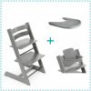 Stokke Tripp Trapp Storm Grey + Babyset + Pultík