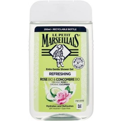 Le Petit Marseillais Extra Gentle Shower Gel Bio Rose & Bio Cucumber osviežujúci sprchovací gél 250 ml unisex