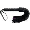 ROUGE Leather Handle Short Suede Flogger Black/Purple