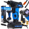 Akumulátorový kompresor 0,2-10,3 Bar, 12V, 1.5Ah batéria, 23l/min, LCD display, GEKO