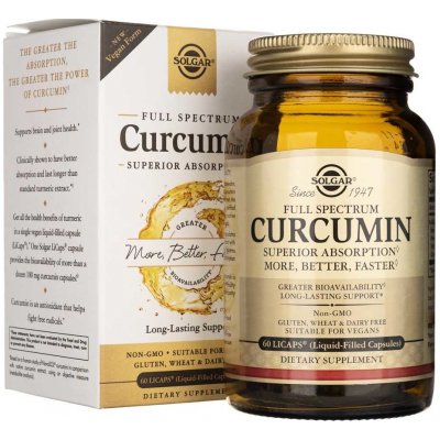 Solgar Full Spcetrum Curcumin Liquid Extract 60 mäkkých gélov
