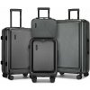 Sada 4 pevných kufrov KONO ABS+PC - 9.6/35.8/61.2/93.38 L - sivá