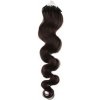 Vlasy pre metódu Micro Ring / Easy Loop 50cm vlnité - prírodná čierna 1 prameň 0,7 gramov