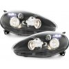 KITT Lightning Headlights suitable for Fiat Grande Punto (09.2005-2008) Angel Eyes 2 Halo Rims Black