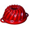 Liatinová smaltovaná forma na pečenie Sofie bábovka GOURMETINA 22cm - Shadow red - Český Smalt - Český Smalt