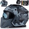 MOTOCYKLOVÁ PRILBA | VITO BRUZANO CAMO | OTVORENÁ + ODNÍMATEĽNÁ ČEĽUSŤ + CLONA