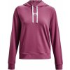 Dámska funkčná mikina cez hlavu Under Armour RIVAL TERRY HOODIE W ružová 1369855-669 - S