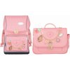 Set školský batoh veľký Ergomaxx Vichy Love Pink a školská aktovka Mini Jeune Premier ergonomický luxusné prevedenie