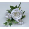 lacne-dekoracie.sk Umelá biela kytička ruží 129B 30cm
