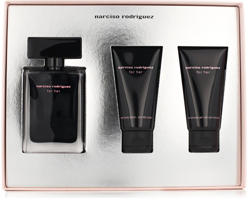 Narciso Rodriguez For Her EDT 50 ml + telové mlieko 50 ml + sprchový gél 50 ml darčeková sada