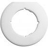 Rámček okrúhly viac-násobný krajný pre stmievač, RJ, TV, repro,, biely duroplast (THPG)