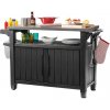 Keter Multifunkčný záhradný grilovací stolík UNITY XL 270l grafit, 134 x 52 x 90 cm