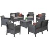 Súprava záhradného nábytku Venus s 8 miestami na sedenie grafitová