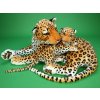Plyšová leopardí mama s mláďaťom, dĺžka 140/65 cm