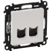 Legrand VALENA LIFE Dvojitá počítačová zásuvka RJ45 kat.6 UTP bílá (753143)
