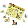 Melissa & Doug drevené zvukové puzzle – domáce zvieratá