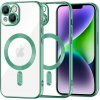 Techsuit Luxury Crystal MagSafe kryt na iPhone 14 Plus – svetlo zelený