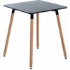 Design-Shop Stôl drevený Viborg 60 natura / čierna - v75 x 60 x 60 cm