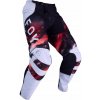 Crossové nohavice štvorkolka ENDURO Fox 180 Kairos White/Fluo Red ČERVENÉ 34/L