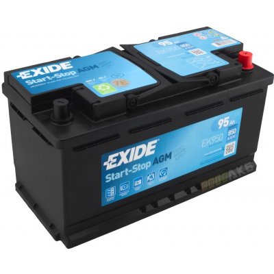 Batteria auto EXIDE EK950 START STOP AGM 12V 95AH 850EN