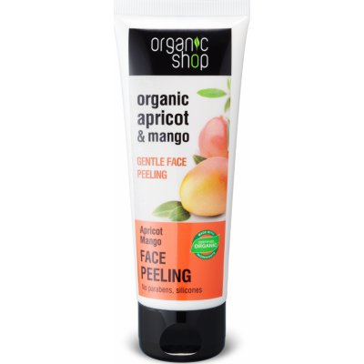 Organic Shop jemný pleťový peeling Marhuľa a Mango 75 ml