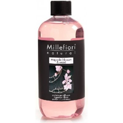 Millefiori Milano Natural Magnolia Blossom & Wood - Kvety magnólie a Drevo Náplň difuzéra pre vonná steblá 250 ml