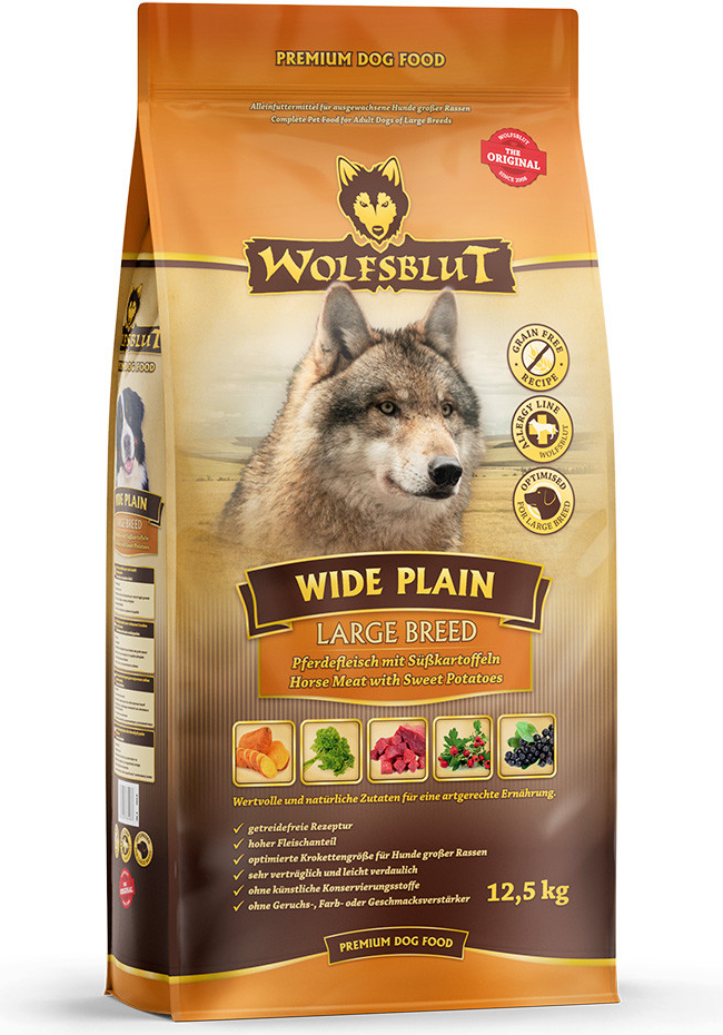 Wolfsblut Wide Plain Large Breed kůň s batáty 15 kg