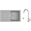 Franke SET T104 - S2D 611-78 ŠEDÁ + FP 9000 BEZ SPRCHY CHROM