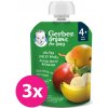 GERBER Organic vrecúško hruška jablko a banán 3 x 90 g​