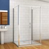 AICA Sprchový kút SI-19-2SPI Tvar U, posuvné dvere, 2 x bočný panel, 5mm NANO sklo, Výška 190 cm