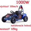 JOKO Elektrická štvorkolka BUGGY Kart Fast Dragon Motokára, nosnosť 65kg, 1000W, nafukovacie kolesá, rýchlosť 30km/h, modrá