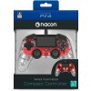 Nacon Wired Compact Controller - ovládač pre PlayStation 4 - priehľadný červený