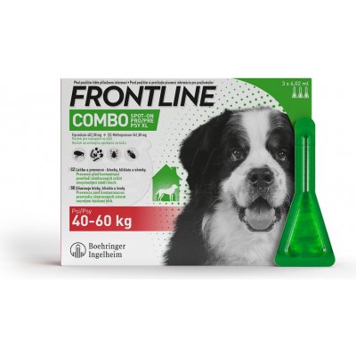 Frontline Combo Spot On Dog Xl 40 60 Kg 3 X 4 02 Ml Heureka Sk