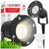 Okrúhly osvetľovací stĺpik Ledhoff GU10 31 cm čierny