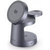 AppleMix Bezdrôtová nabíjačka TECH-PROTECT 3v1 pre Apple iPhone / Watch / AirPods - Qi2.2 / MagSafe - 25 W - sivá