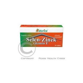 Naturica Selén + zelený čaj + Vitamín E 30 tabliet