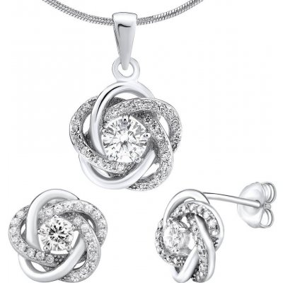 Silvego Strieborný set šperkov so zirkónmi Rosalyn JJJS0088 (náušnice, prívesok)
