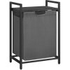 Majster Regál Výsuvný kôš na prádlo, 72x50x33cm, čierno-sivý, Black-Grey