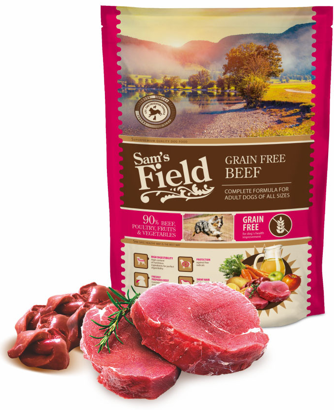 Sam\'s Field Grain Free Beef Angus 0,8 kg