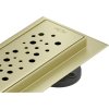Mexen Flat M12 lineárny odtok 80 cm, zlatý brúsený - 1A21080-15