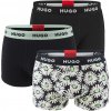HUGO - boxerky 3PACK cotton stretch black & bold floral mix-XL (99-107 cm)
