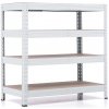 Policový regál Trestles RH 1000x1000x600, nosnosť 1400 kg, 4 police Farba: biela