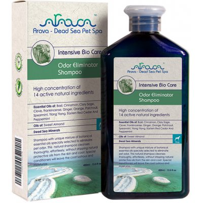 Arava Prémiový šampón na odstránenie zápachu srsti pre psov Odor Eliminator Shampoo 400ml
