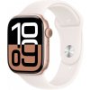 Apple Watch Series 10 46 mm ružovo zlatý hliník so svetlo rumenným športovým remienkom S/M MWWT3QC/A