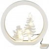 Vianočná LED dekorácia Snehuliak, pr. 15 cm, teplá biela