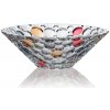 Bohemia Jihlava sklenená misa na ovocie Lisboa farebný variant 30 cm