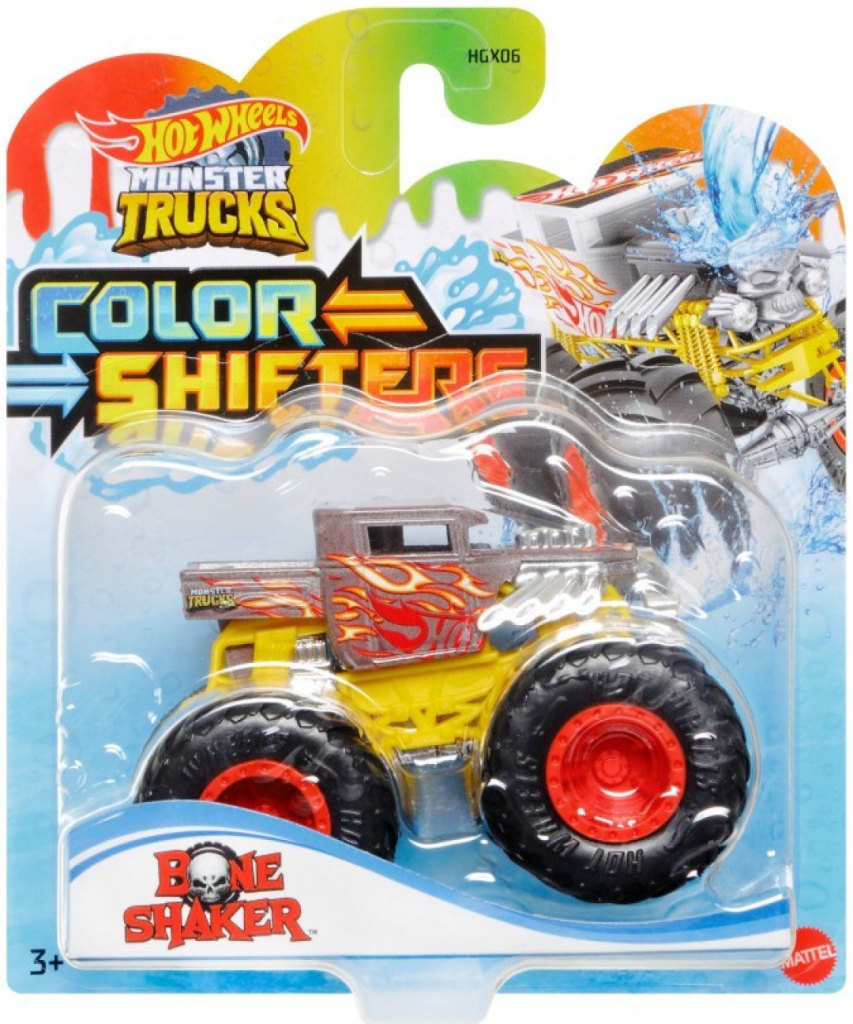 Hot Wheels Monster trucks Veľká zrážka Bone Shaker zelený