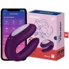 Satisfyer Double Joy dvojitý stimulačný vibrátor, fialový