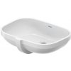 Duravit D-Code keramické zápustné umývadlo 56x40cm bez otv.pre bat,s prepadom,Alpská Biela 0338560000