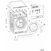 Panel čelní + čelo násypky pračky Indesit XWA 71283X W EU.1 C00514336